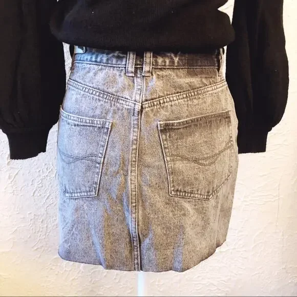 Pull & Bear Gray Fitted Denim Mini Skirt - Picture 5 of 12